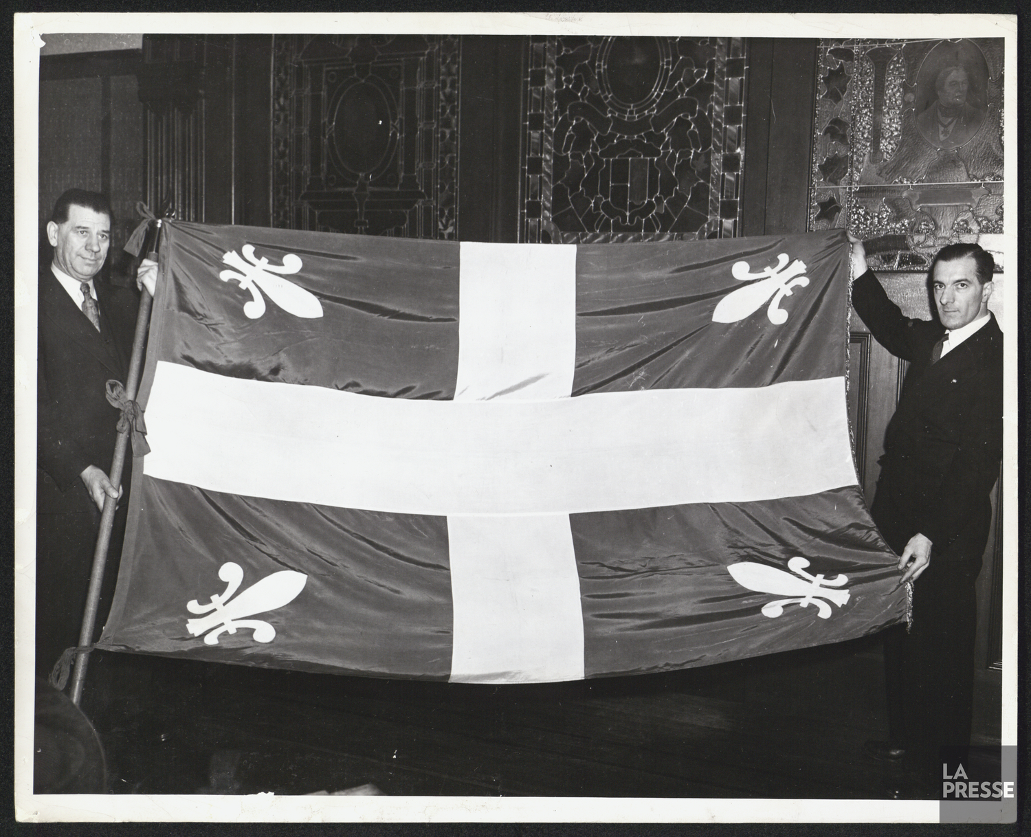 Le drapeau du Québec.