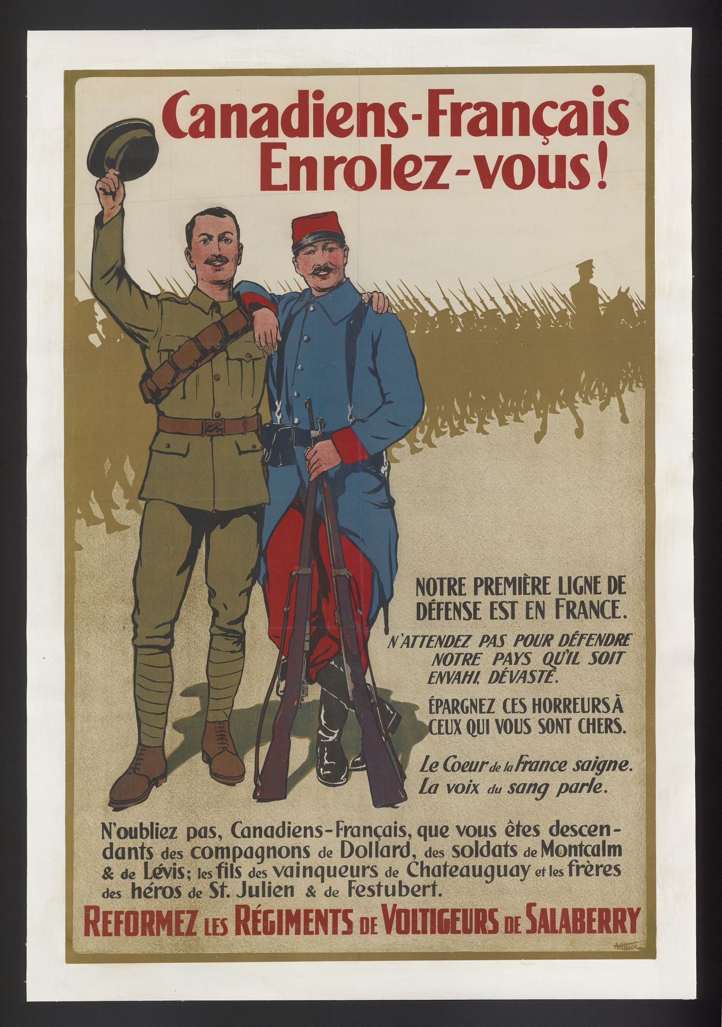 Affiche Canadiens-Français, enrolez-vous